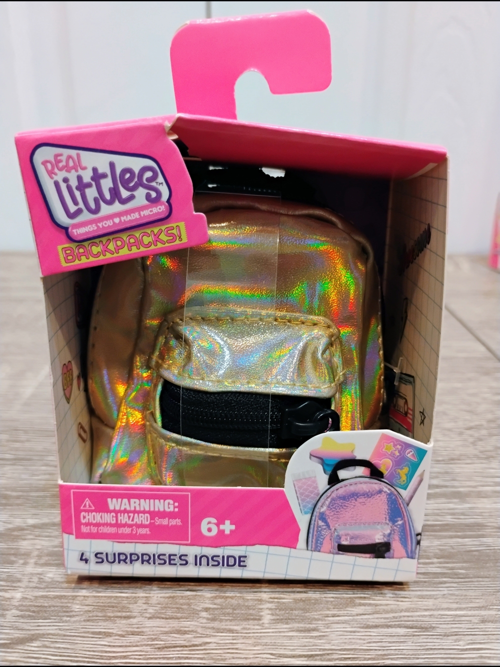 Real Littles Micro Backpack- Gold NIB